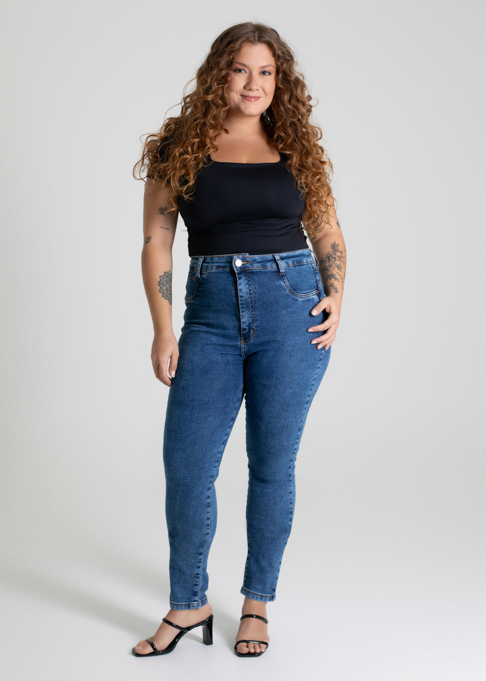 Calça Jeans Sawary Push Up Plus Size - 279960 AZUL