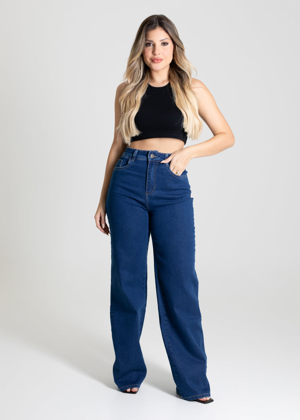 Calça Jeans Sawary Wide Leg - 280200 AZUL