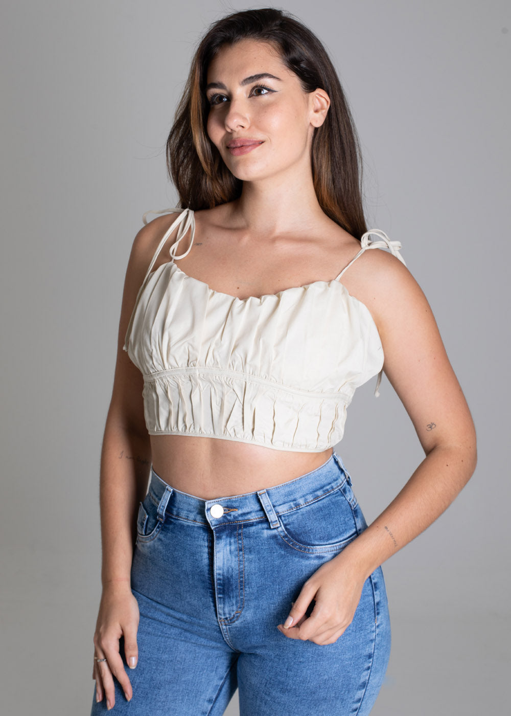 Top Sawary Tricoline - 276706 BEGE