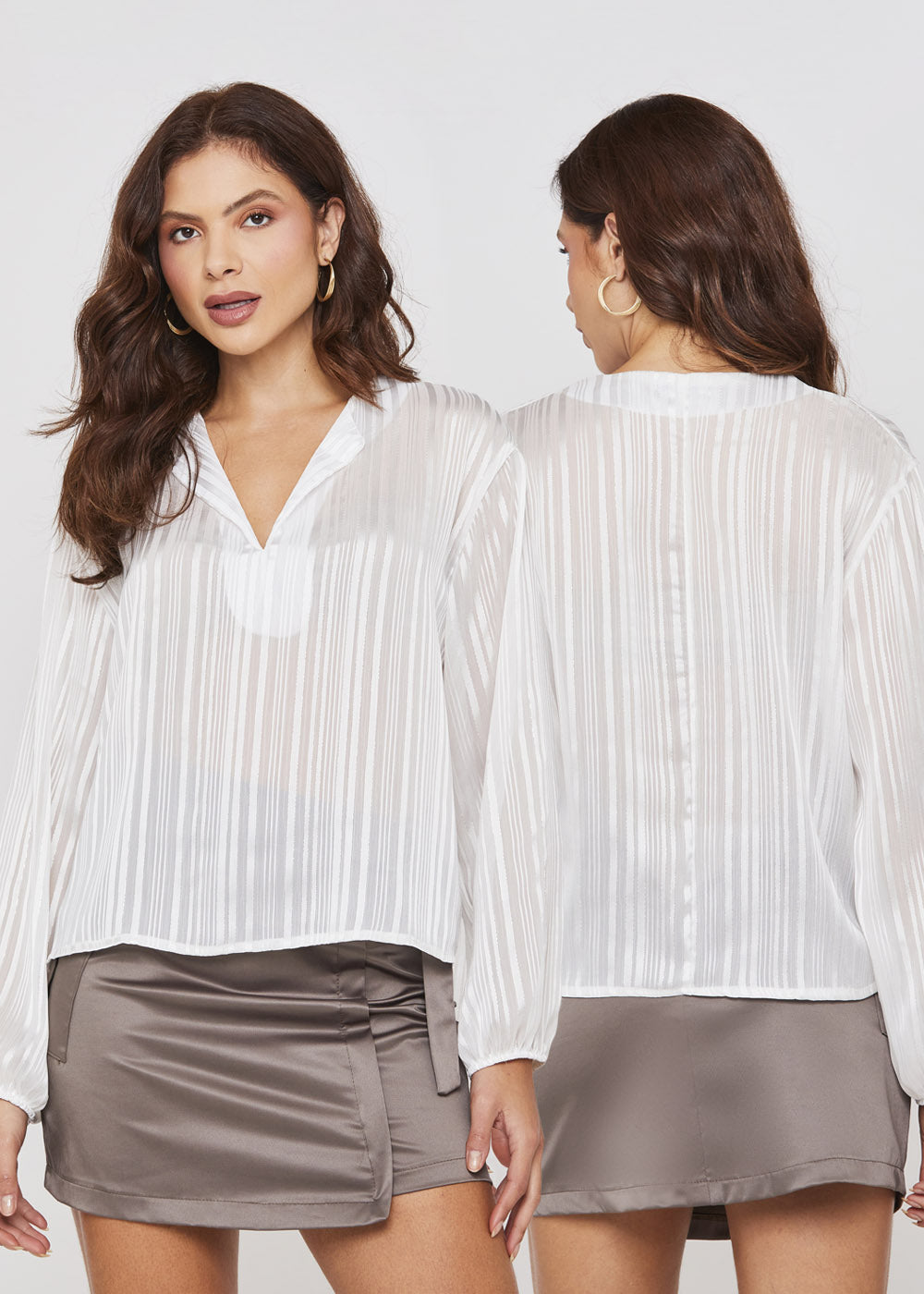 Blusa Sawary Listrada - 277226 OFF WHITE
