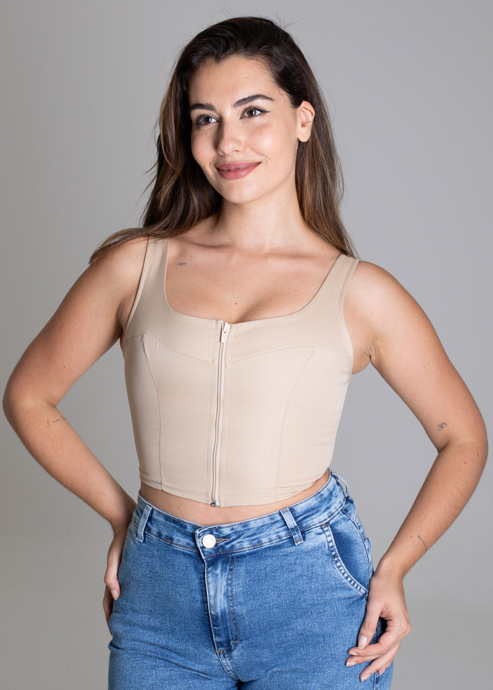 Cropped Sawary Bege - 276390 BEGE