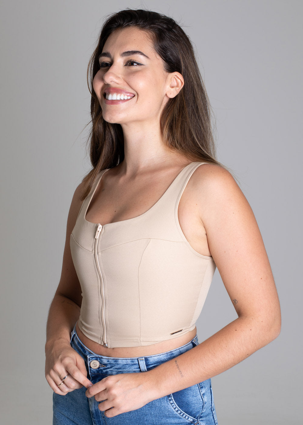 Cropped Sawary Bege - 276390 BEGE