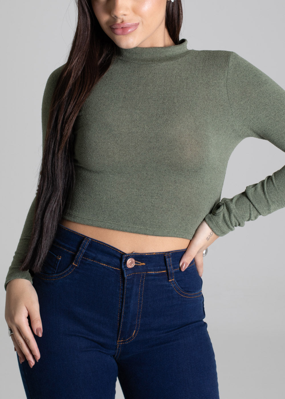 Cropped Sawary Gola Alta - 277552 VERDE