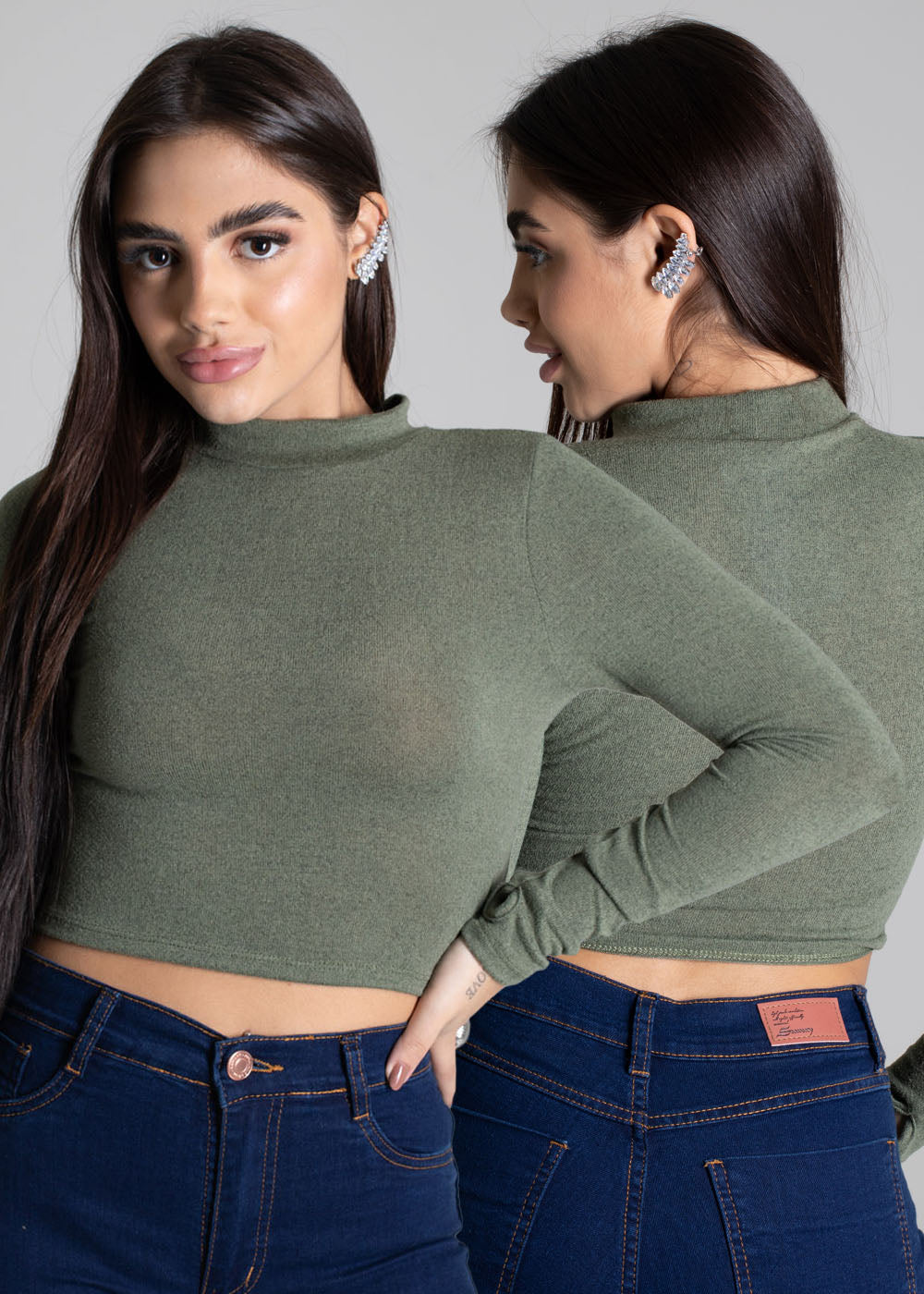 Cropped Sawary Gola Alta - 277552 VERDE
