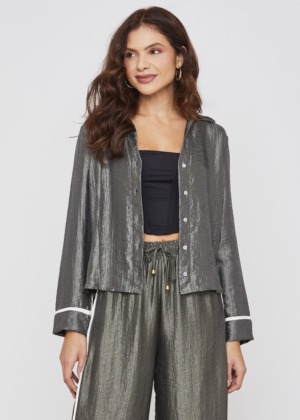 Camisa Sawary Cinza - 277822 CINZA