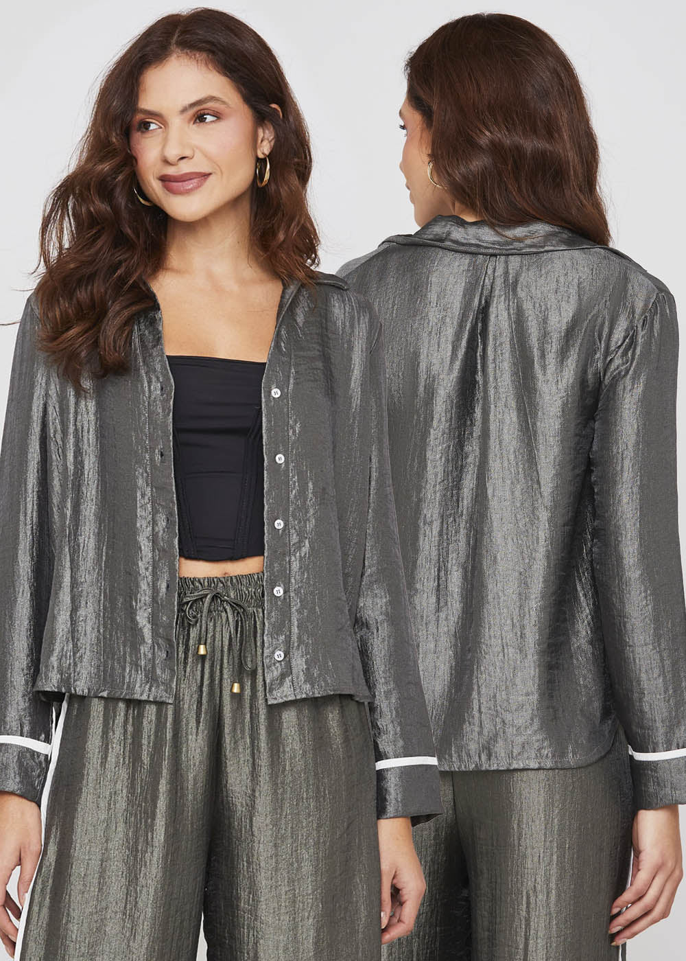 Camisa Sawary Cinza - 277822 CINZA