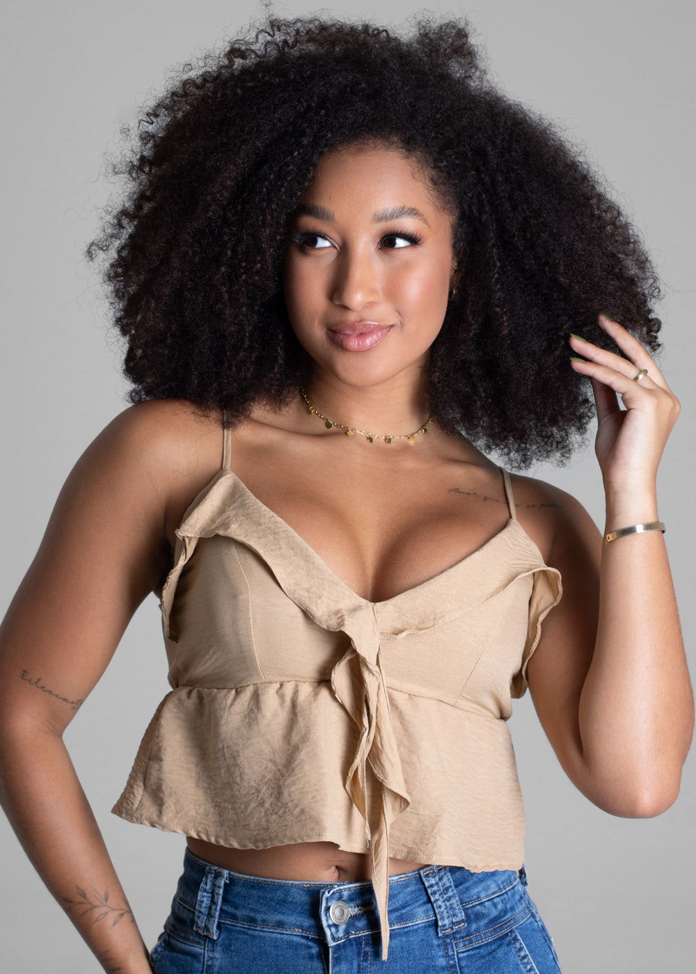 Cropped Sawary Petala - 279729 BEGE