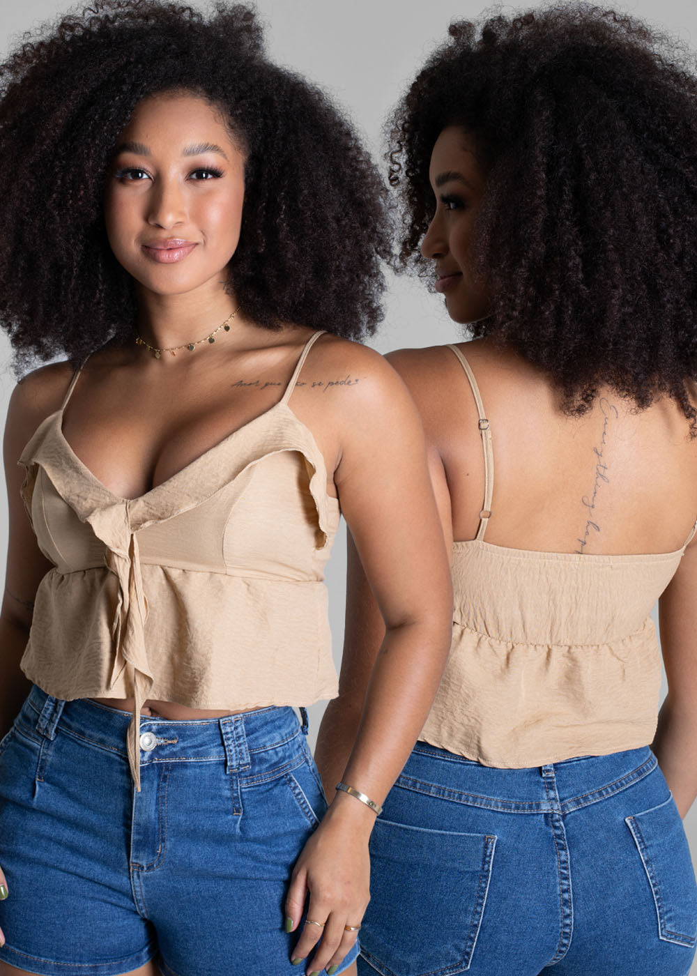 Cropped Sawary Petala - 279729 BEGE