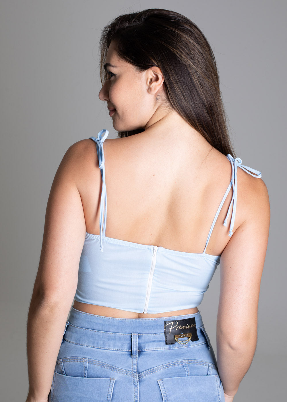 Top Sawary Tricoline - 276705 AZUL