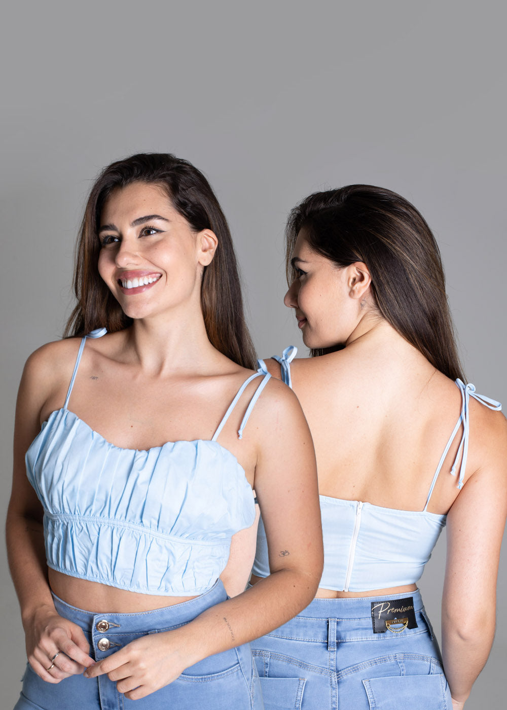 Top Sawary Tricoline - 276705 AZUL