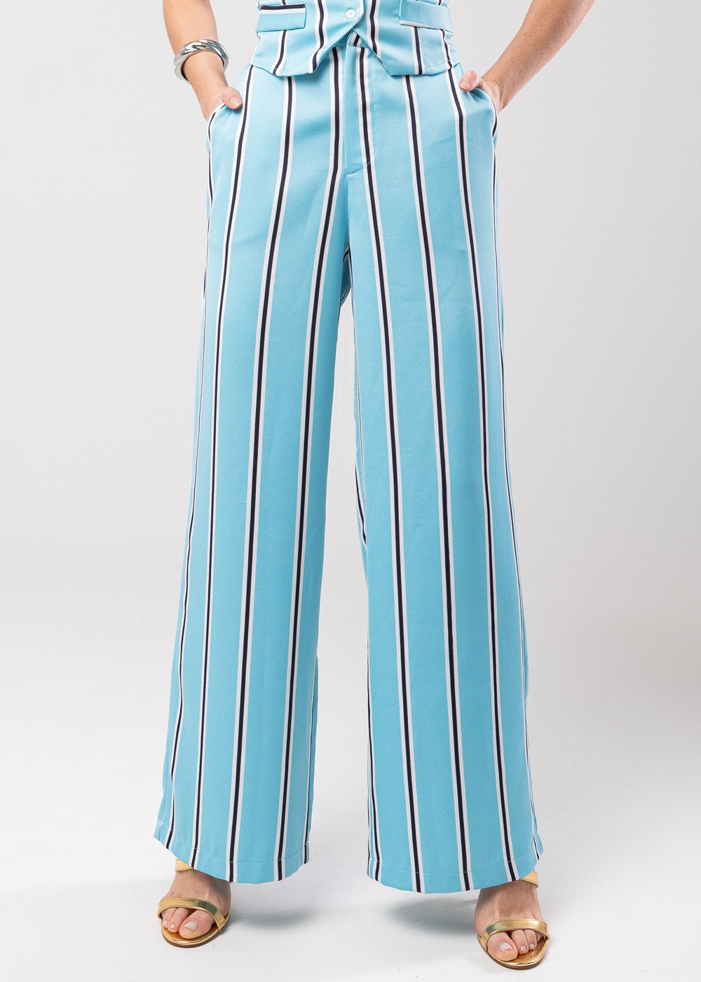 Calça sawary Wide Linear - 279710 AZUL