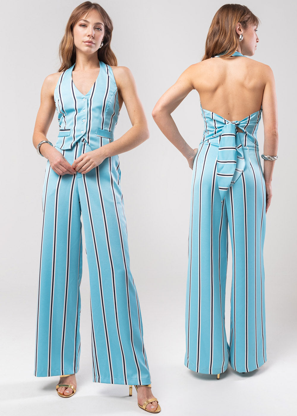 Calça sawary Wide Linear - 279710 AZUL