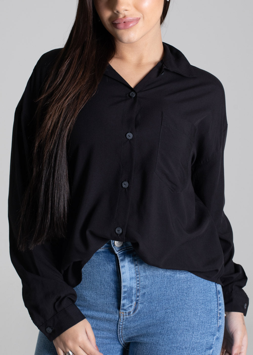 Camisa Sawary Oversized - 278312 PRETO