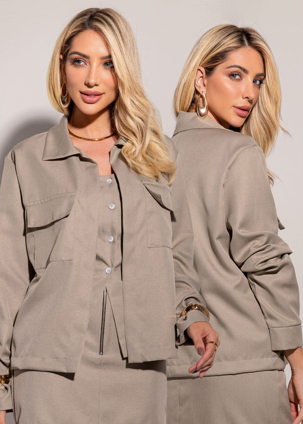 Casaco Sawary Oversized - 277554 CINZA