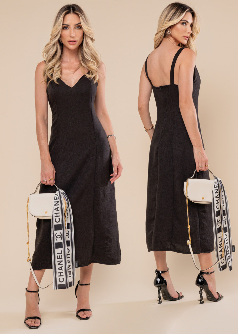 Vestido Sawary Midi - 278740 PRETO