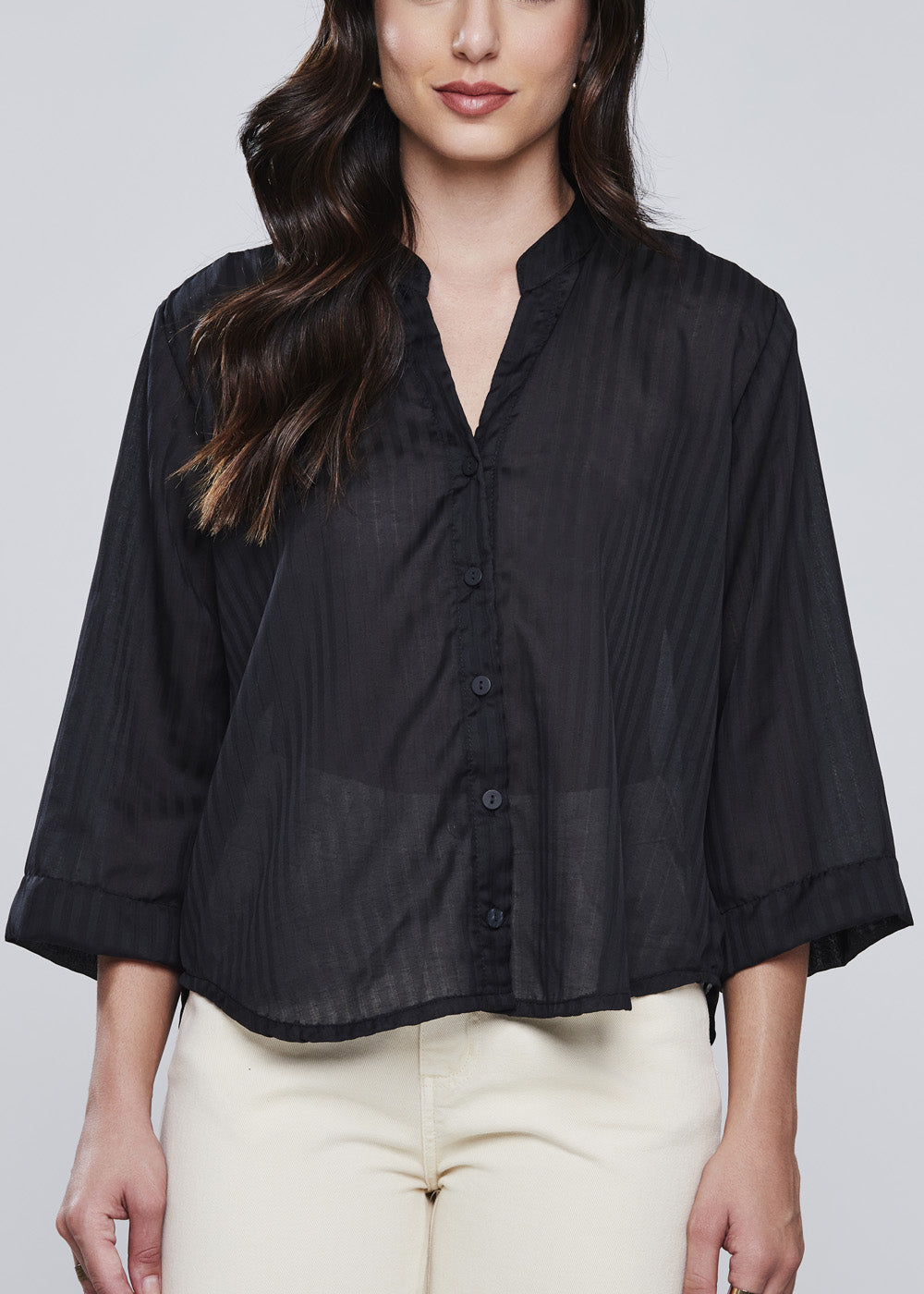 Camisa Sawary Manga Longa - 277100 PRETO