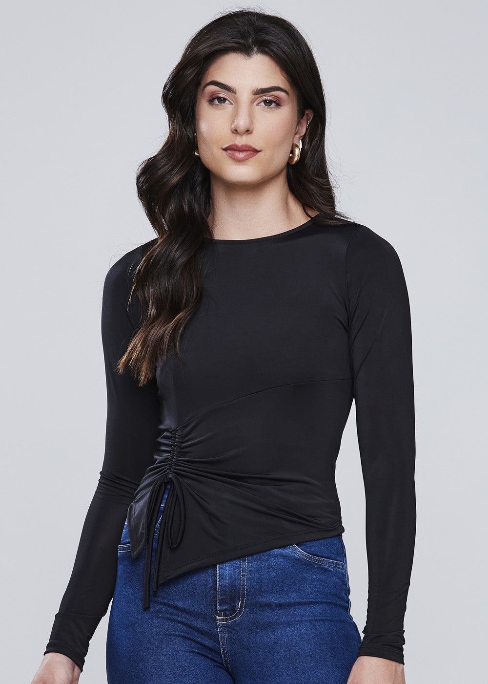 Blusa Sawary Ombro a Ombro - 278318 PRETO