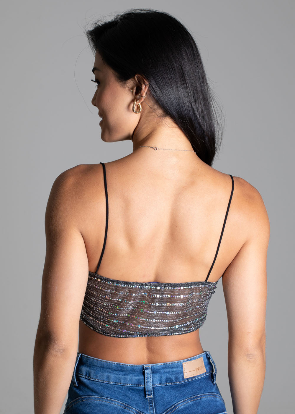 Cropped Sawary Tule - 276714 PRETO