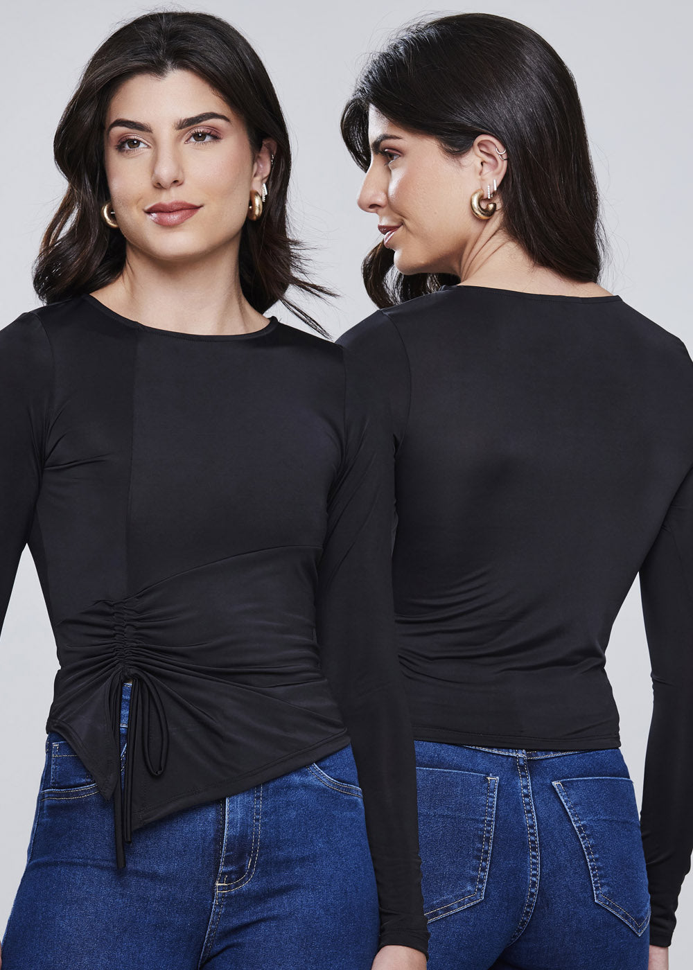 Blusa Sawary Ombro a Ombro - 278318 PRETO