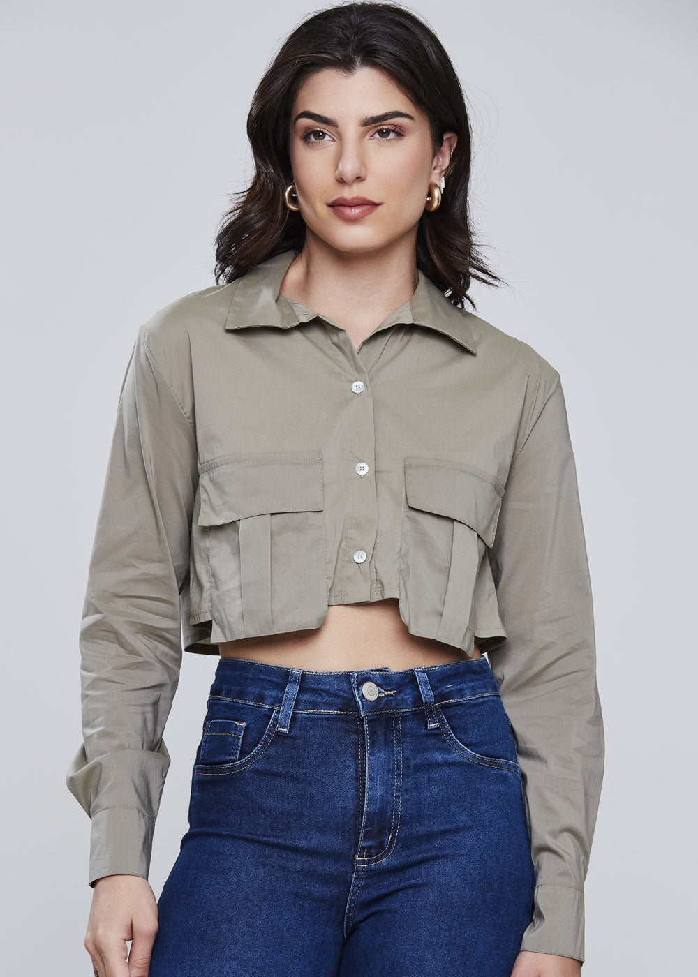 Camisa Sawary Cropped - 278304 VERDE
