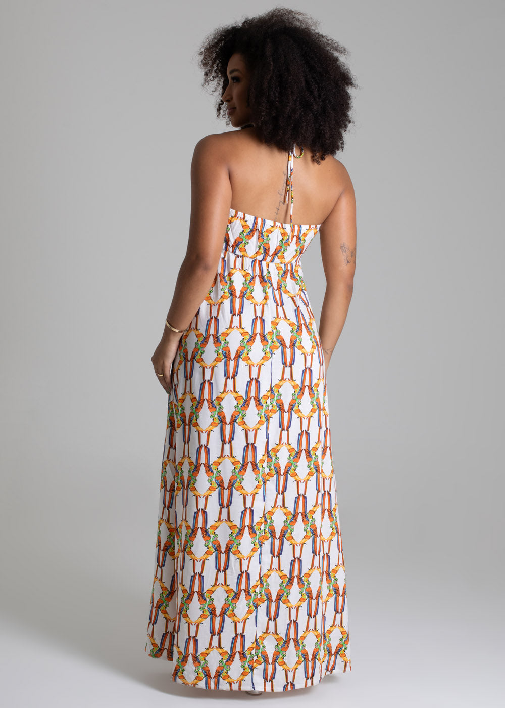 Vestido Londo Sawary Estampado - 279726 LARANJA