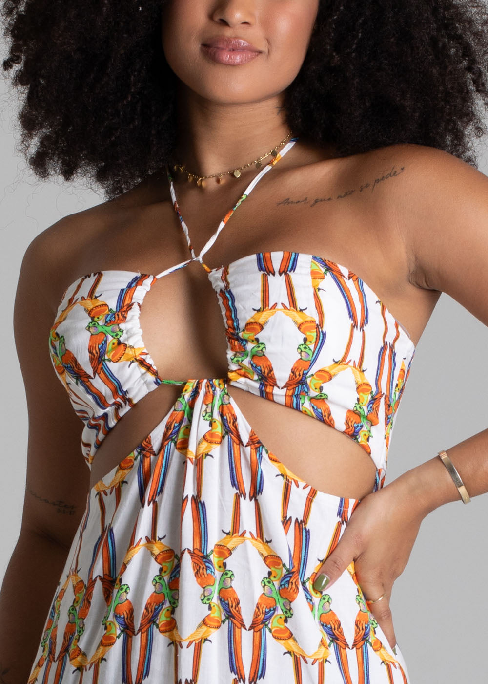 Vestido Londo Sawary Estampado - 279726 LARANJA