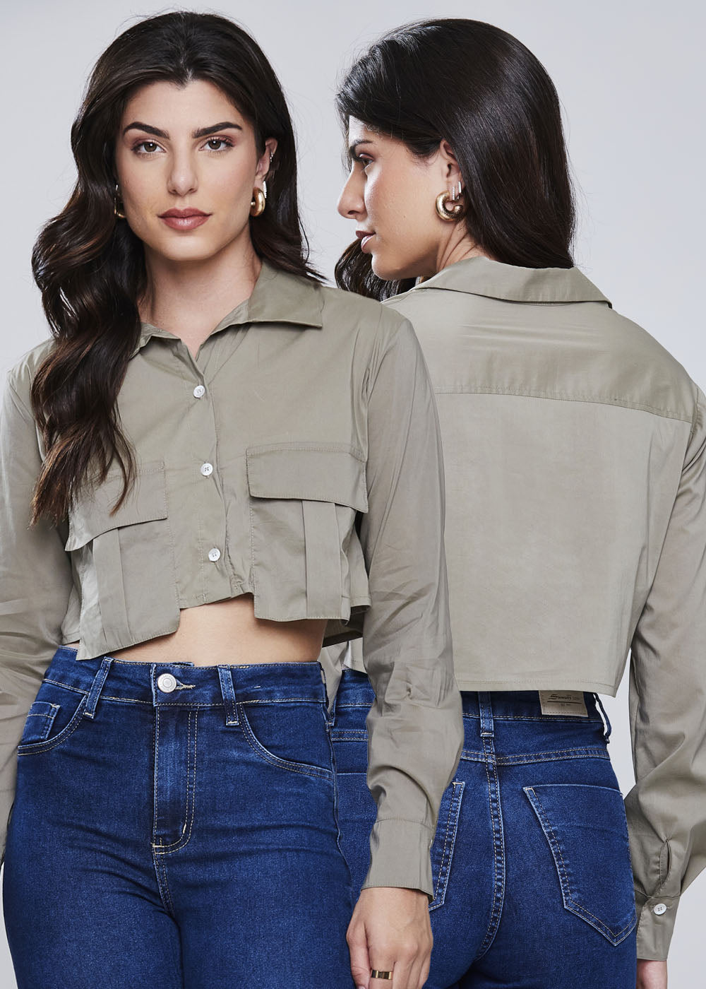 Camisa Sawary Cropped - 278304 VERDE