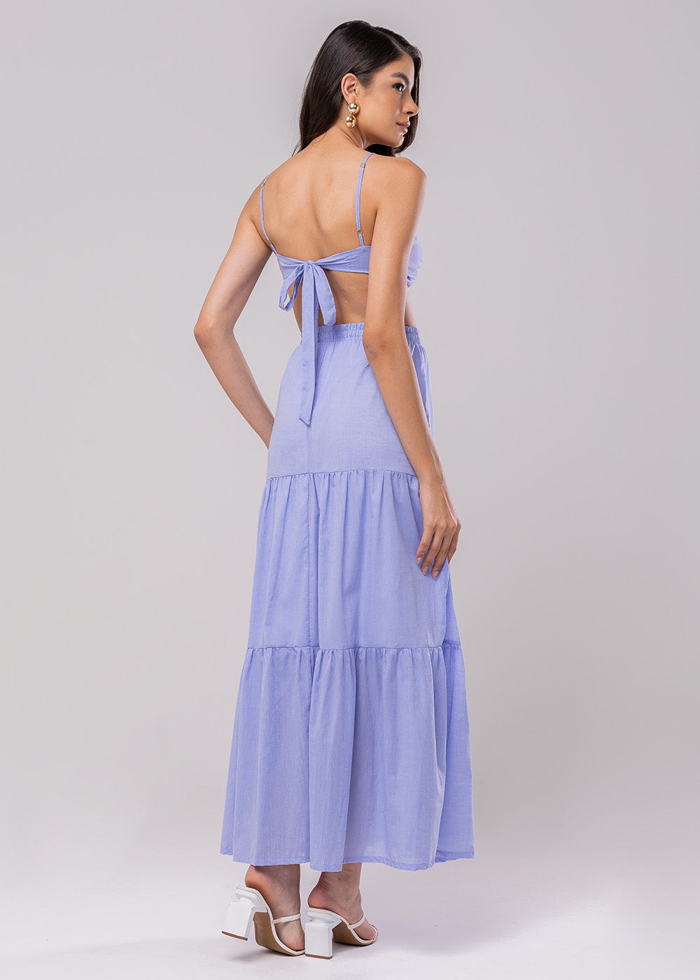 Saia Midi Sawary Mare - 279720 AZUL