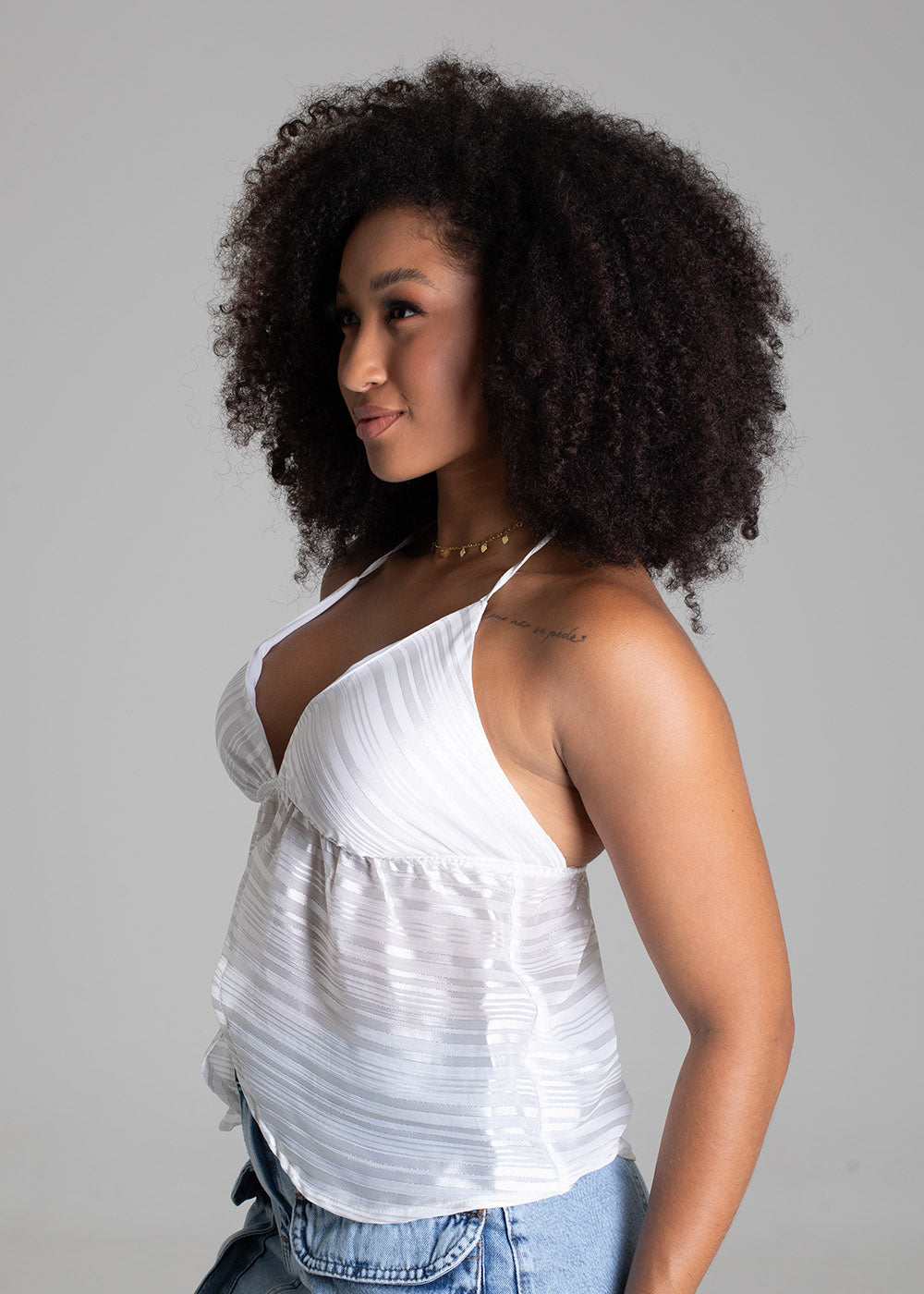 Blusa Sawary Frente Unica - 279731 OFF WHITE