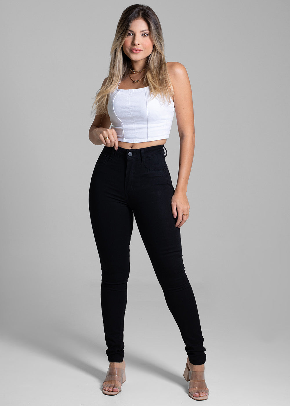 CALÇA SARJA SAWARY SUPER LIPO - 264741 PRETO