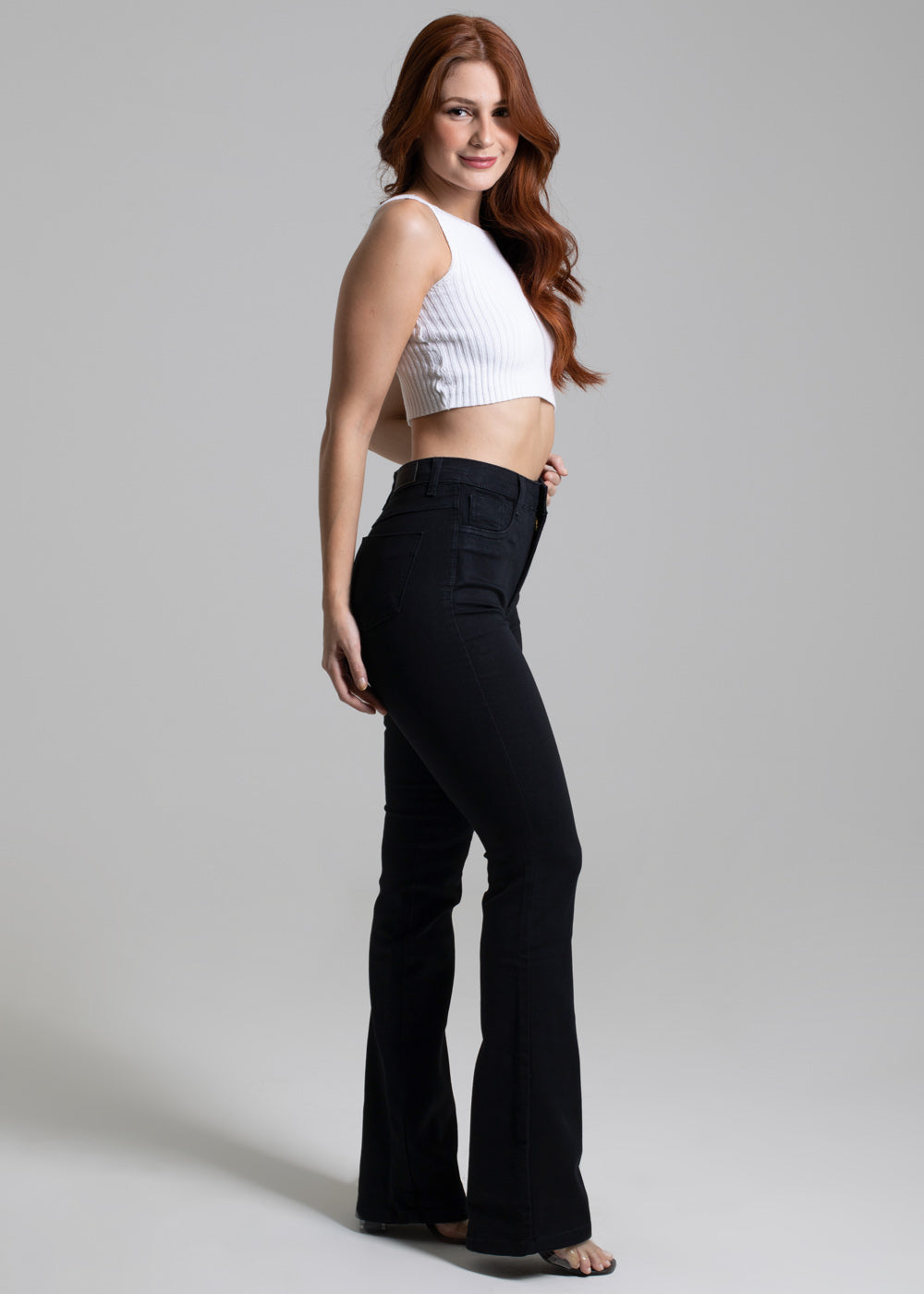 Calça Sarja Sawary Super Lipo Boot Cut - 265064 PRETO