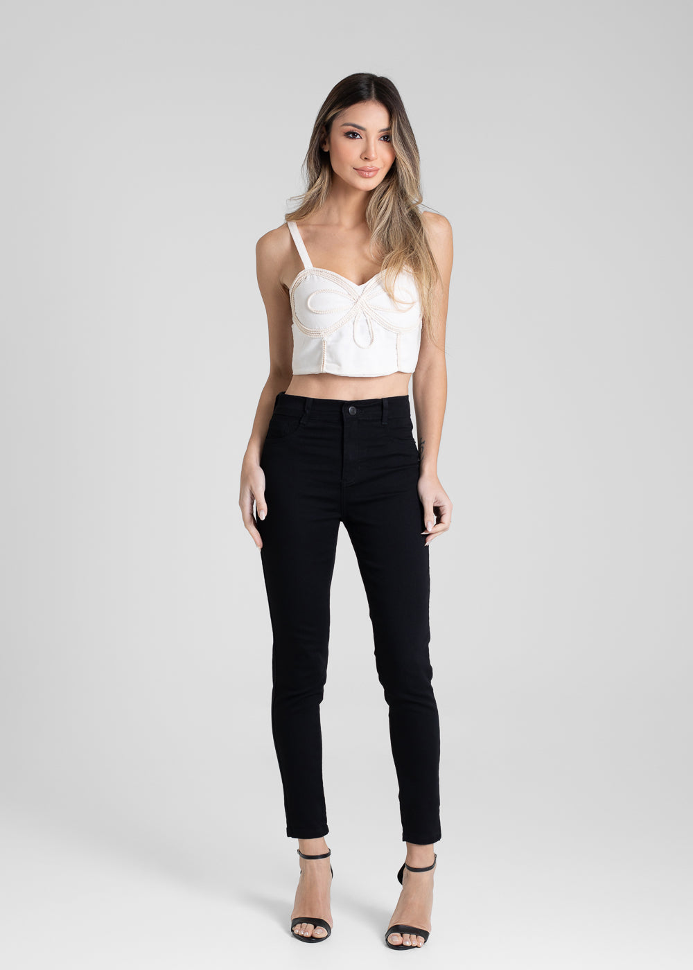 Calça Sarja Sawary Cigarrete - 265658 PRETO