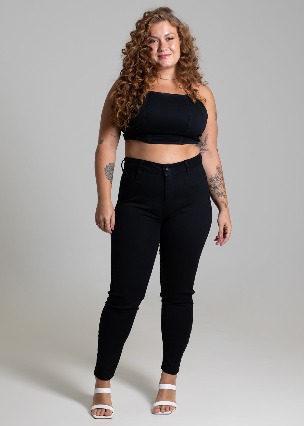 Calça Sarja Sawary Plus Size  Super Lipo - 265870 PRETO