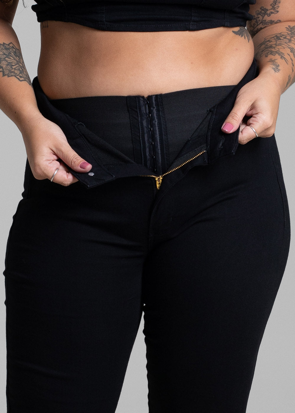 Calça Sarja Sawary Plus Size  Super Lipo - 265870 PRETO