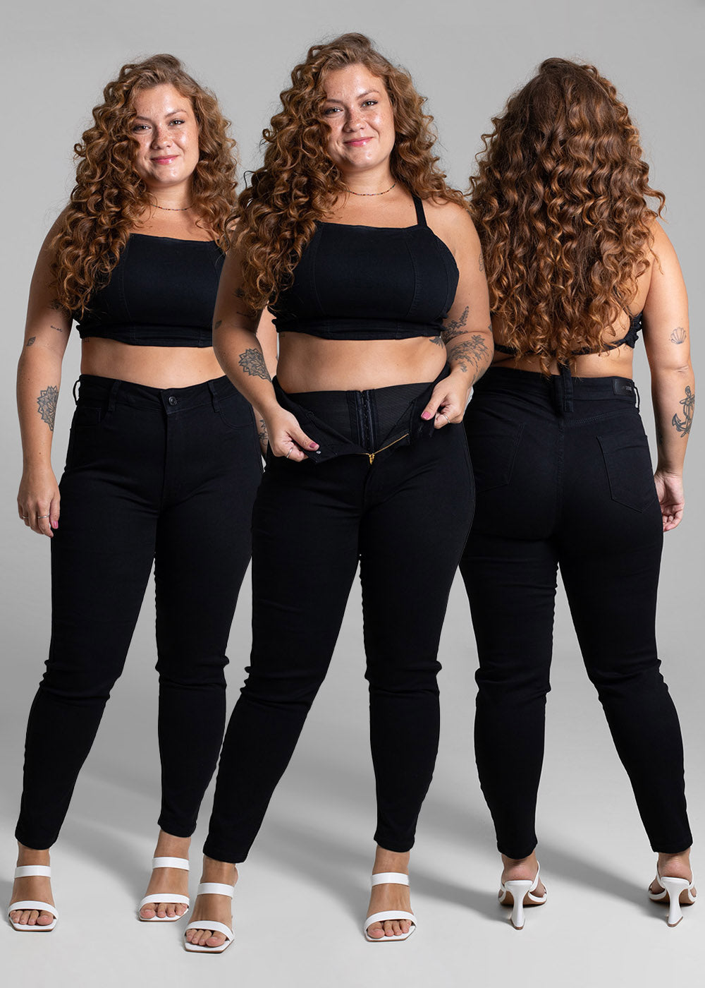 Calça Sarja Sawary Plus Size  Super Lipo - 265870 PRETO