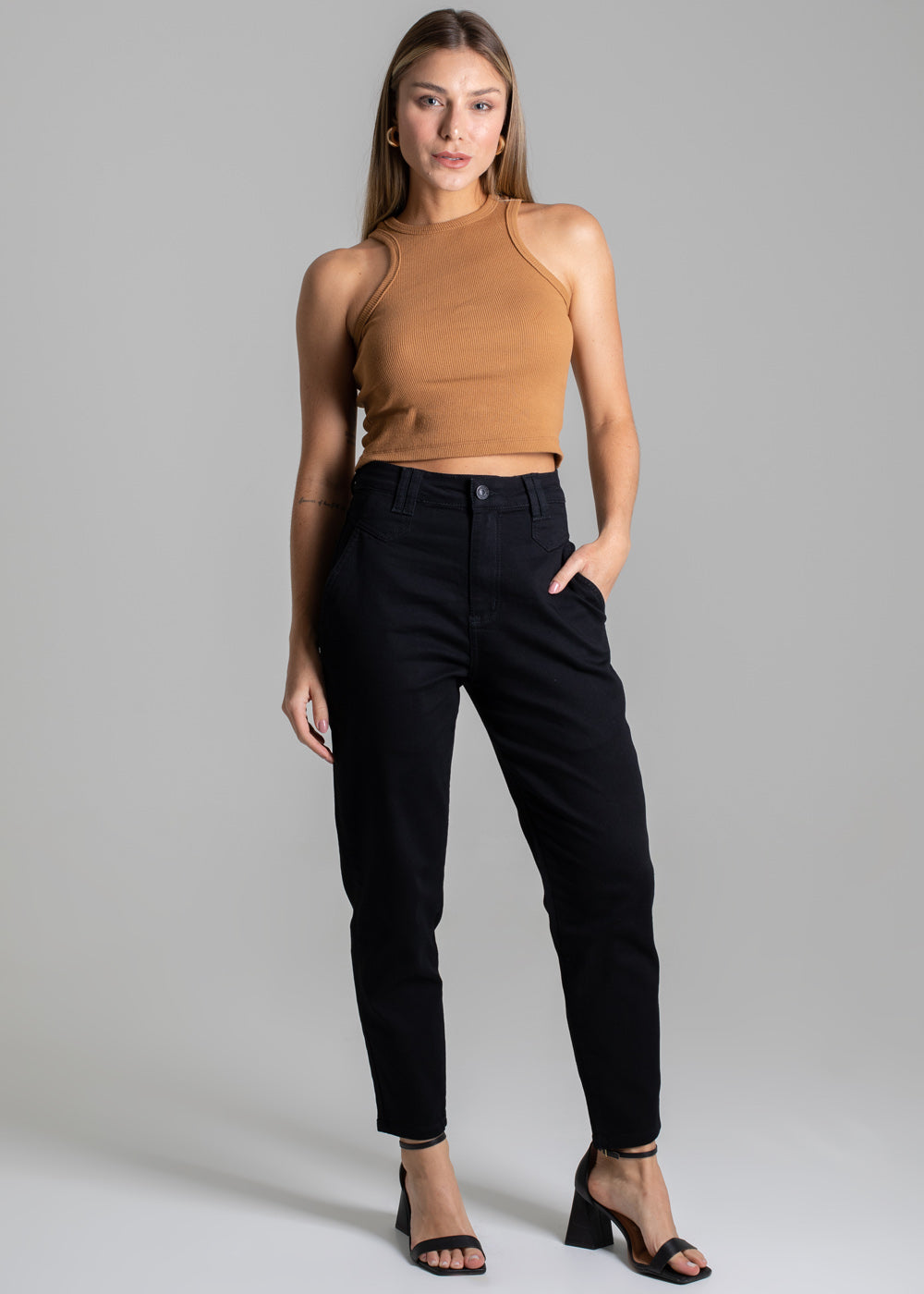 Calça Sarja Sawary Mom - 272557 PRETO