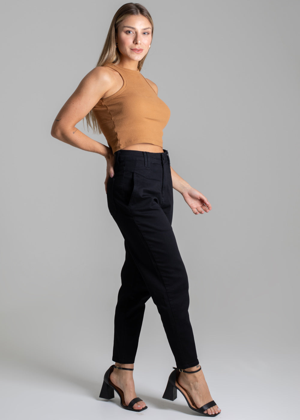 Calça Sarja Sawary Mom - 272557 PRETO