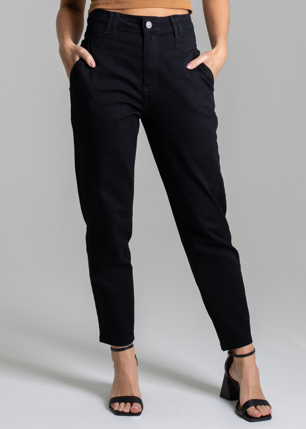 Calça Sarja Sawary Mom - 272557 PRETO