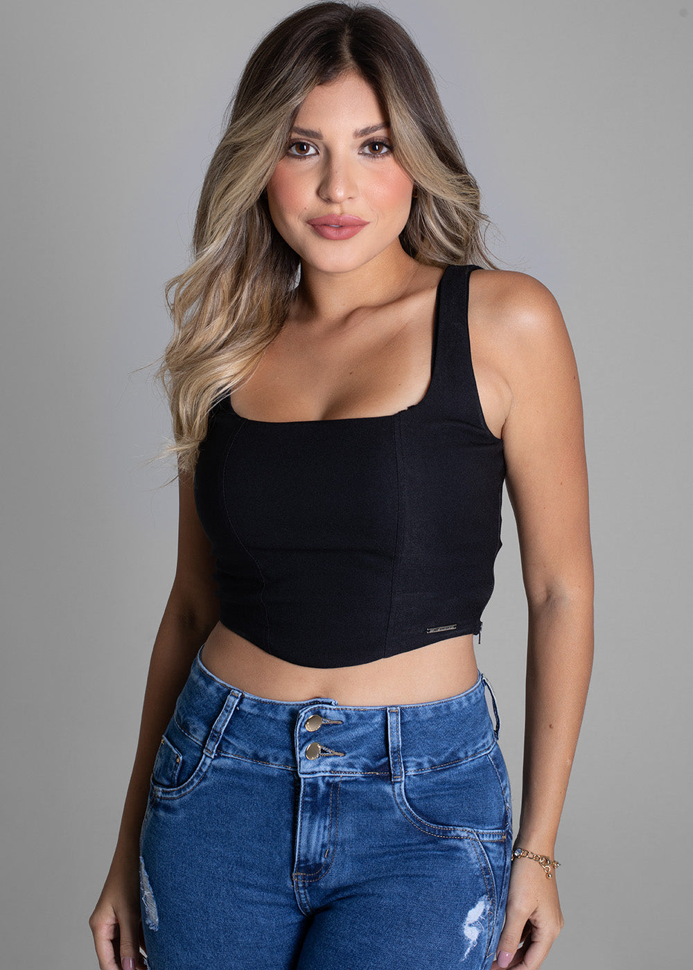 Corselete Sawary Cropped - 274812 PRETO