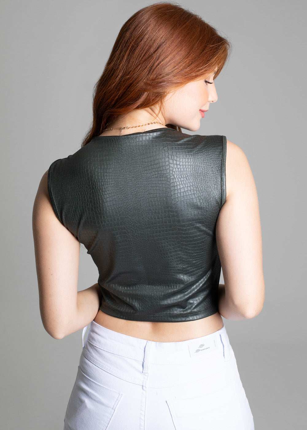 Cropped Sawary Croco - 274828 VERDE