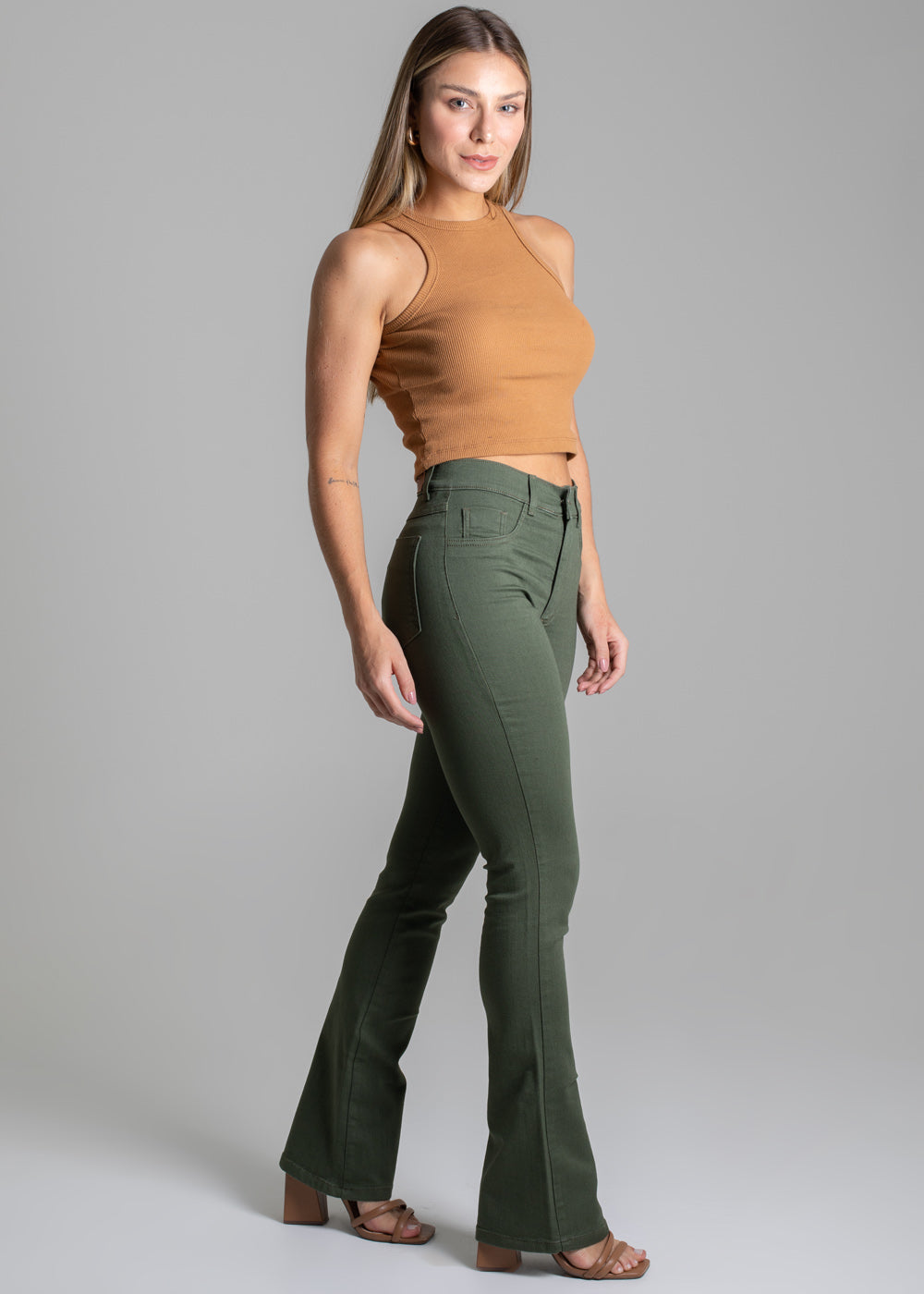 Calça Sarja Sawary Boot Cut - 275039 VERDE