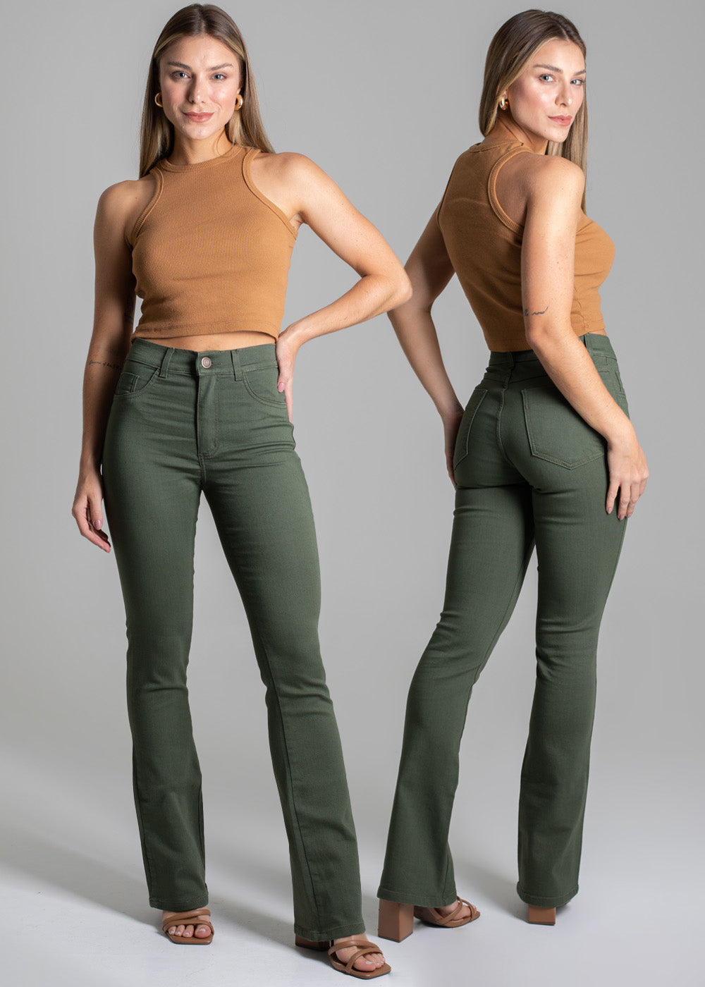 Calça Sarja Sawary Boot Cut - 275039 VERDE