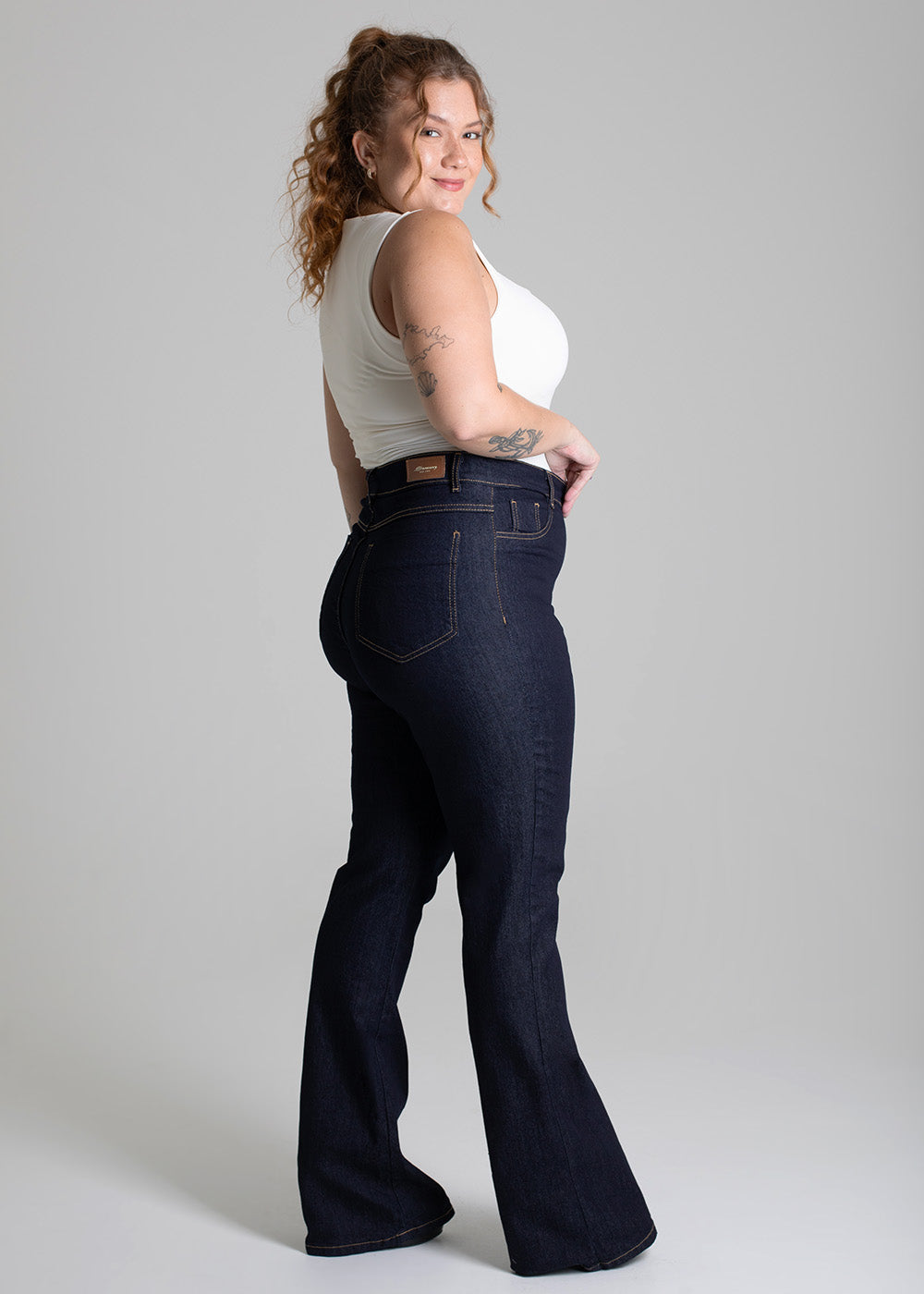 Calça Jeans Sawary Plus Size Bootcut - 275222 AZUL