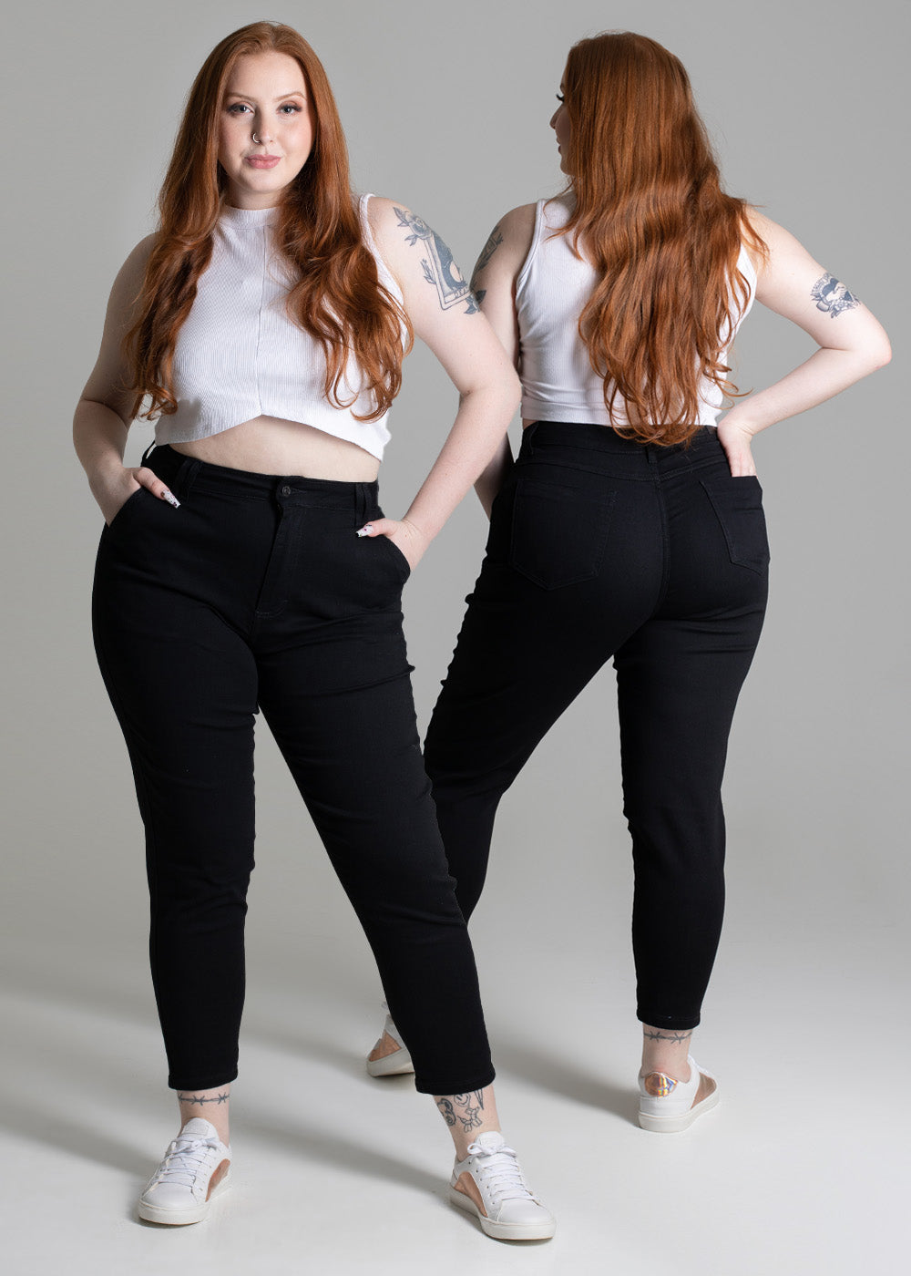 Calça Sarja Sawary Plus Size - 275271 PRETO