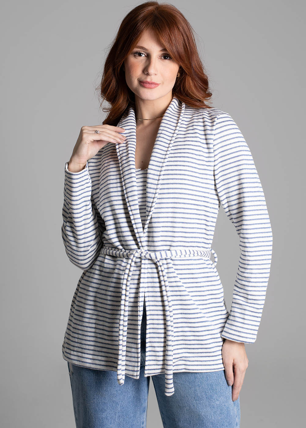 Blazer Sawary Listrado - 275439 AZUL