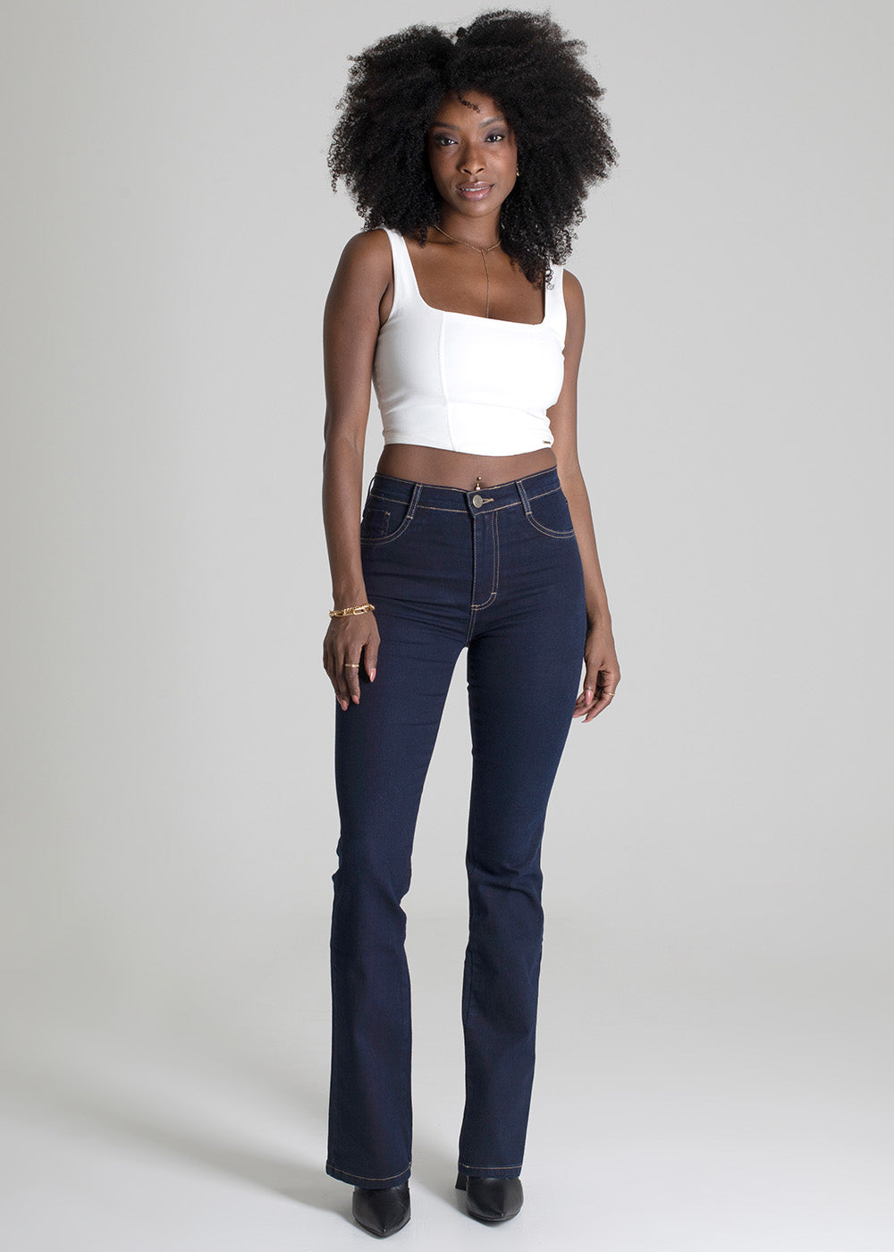 Calça Jeans Sawary Boot Cut - 275530 PRETO