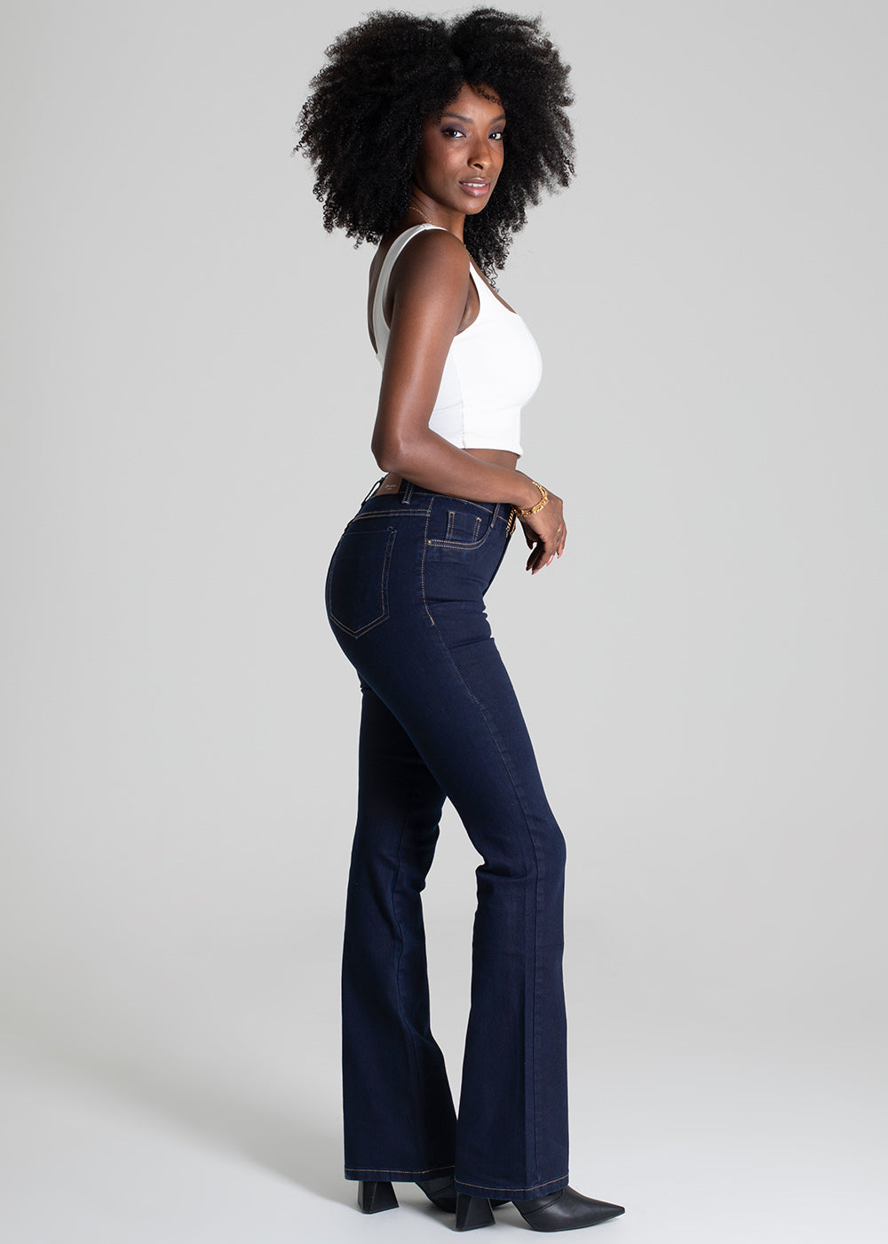 Calça Jeans Sawary Boot Cut - 275530 PRETO