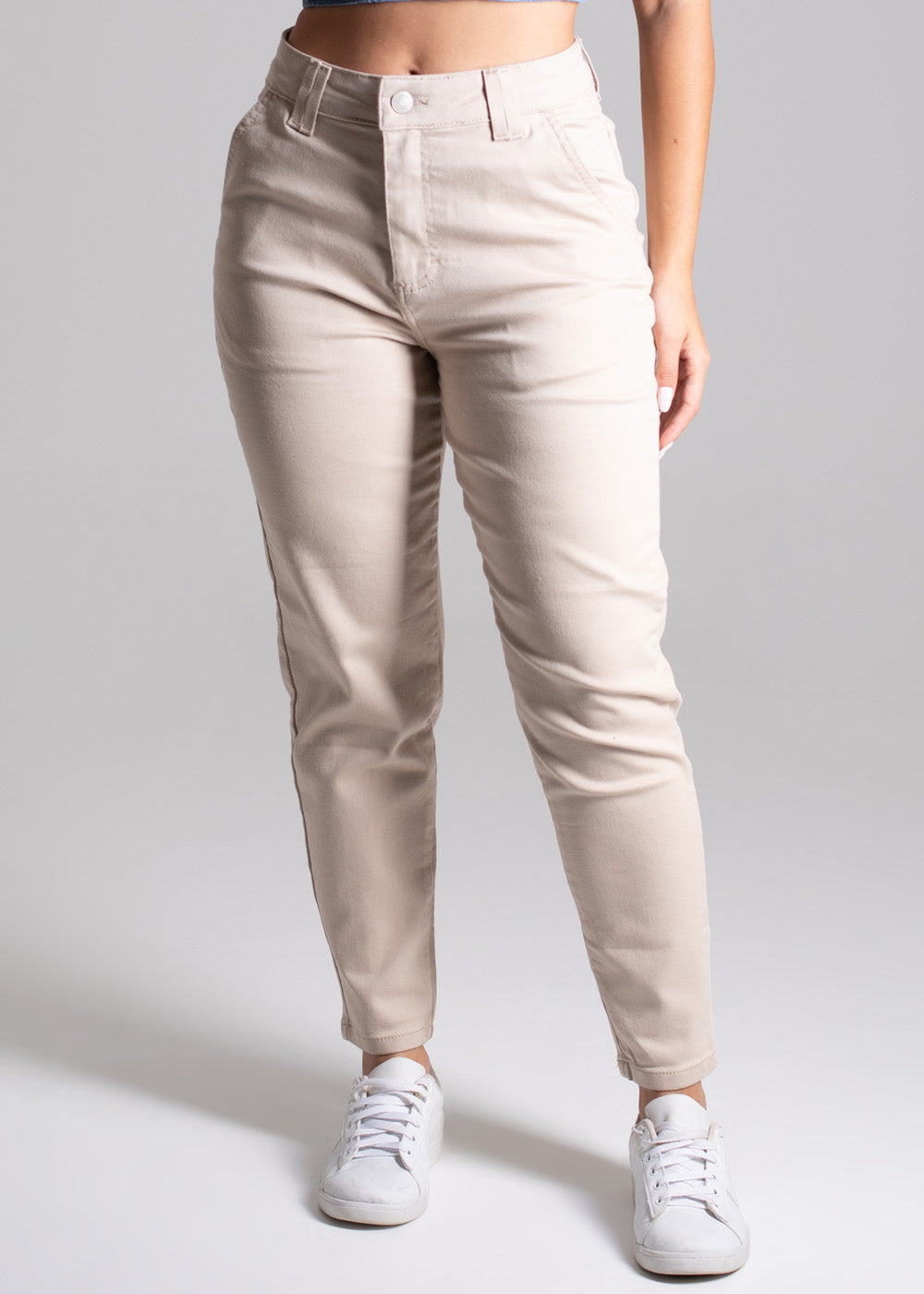 Calça Sarja Sawary Mom - 275556 BEGE