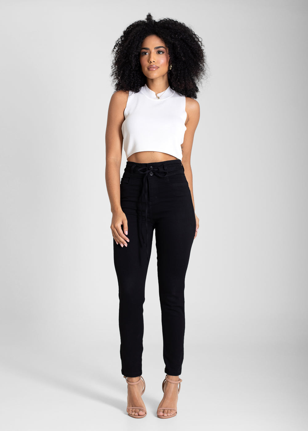 Calça Sarja Sawary Cigarrete - 276134 PRETO