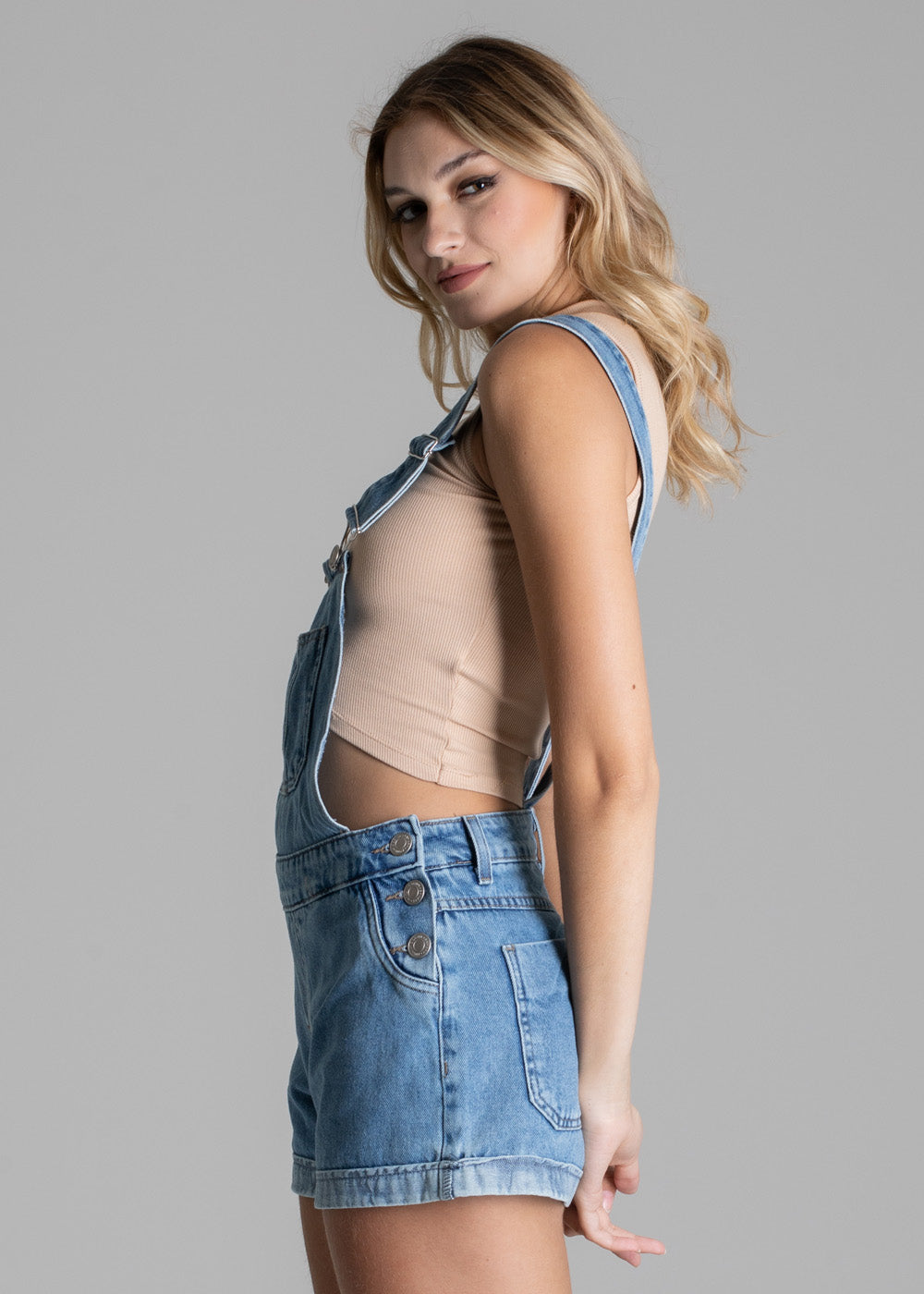 Jardineira Jeans Sawary - 276169 AZUL